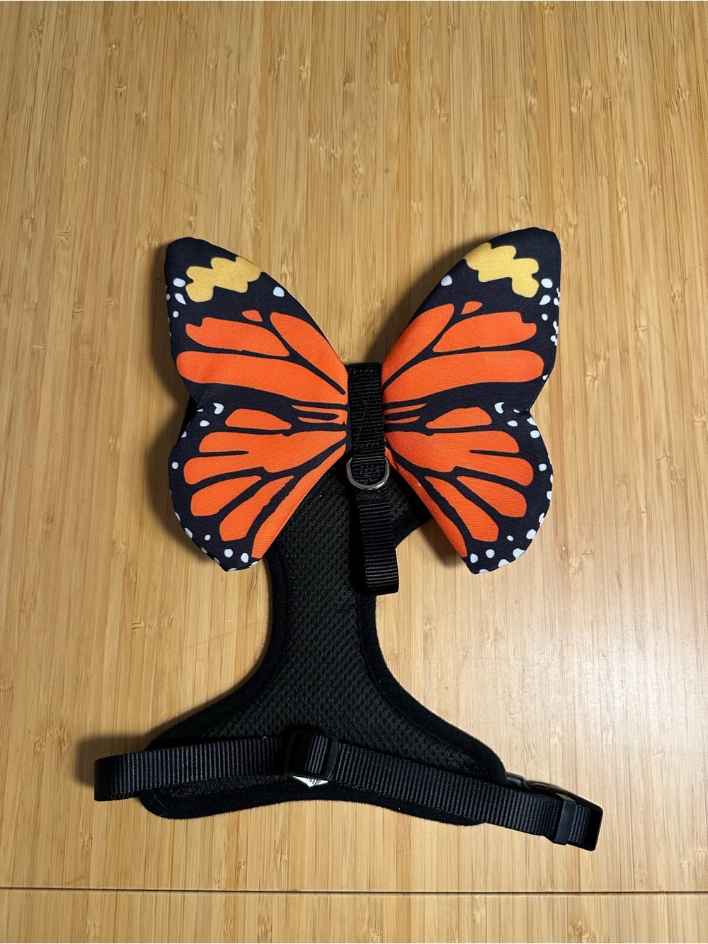 Butterfly Wings Dog Harness - Orange & Black